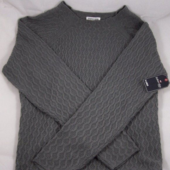 St. John's Bay Sweaters - St. John's Bay Heather Grey Funnel Neck Sweater